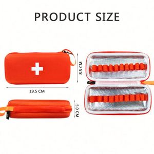 Professional Custom Hard Shell EVA Orange Pill <b>Storage</b> Case Travel Portable EVA First Aid Emergency Kit for 24 Pill Bottles - Product Image 6