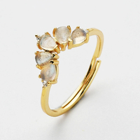 Bagues en pierre d'apatite naturelle, reine princesse, bague couronne en argent Sterling 925 réglable pour femmes