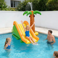 Toboggan aquatique gonflable en PVC en forme de cocotier pour enfants, avec coins arrondis, pour jeux en plein air parent-enfant
