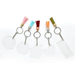 Pendentifs à pompons personnalisés Ewang en acrylique transparent pour porte-clés à dessiner - Product Image 2