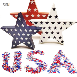 Xieli Vietnam Confeti De Papel De Aluminio Con Estrellas Centelleantes, Rojo, Azul Y Blanco, Fiesta Del <span class=keywords><strong>4</strong></span> De <span class=keywords><strong>Julio</strong></span> - Product Image 5