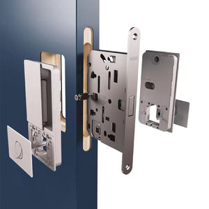 מנעול דלת פנימי לחדר שינה, ידית שקועה, סוג וו נסתר, מנעול הזזה שטוח, מנעול כיס פרטי - Product Image 2