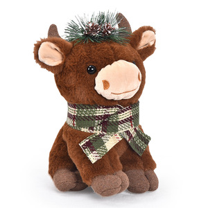Internet Celebrity Highland Cow Plush Doll Creative Christmas Decorations Ornament Vintage Christmas Decorations - Product Image 6