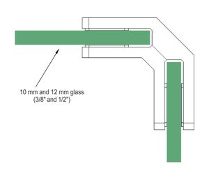 Abrazadera de esquina de 90 grados de vidrio resistente a vidrio de acero inoxidable 2205 satinado para balaustrada de vidrio - Product Image 5