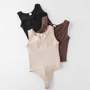 บอดี้สูทสตรีแบบชิ้นเดียวเปิดไหล่กว้างเปิดไหล่กว้างแบบไร้รอยต่อแบบชาวยุโรปอเมริกัน - Product Image 1