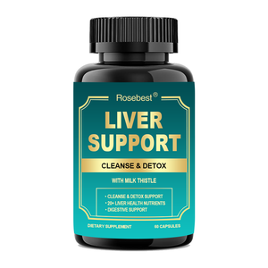 Rosebest Formule personnalisée d'extrait de chardon-Marie et d'<span class=keywords><strong>artichaut</strong></span>, capsules de nettoyage et de détoxification du foie, complément alimentaire pour le foie - Product Image 1