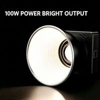 Lampe vidéo portable COB 100W MX100, lumière de remplissage de poche bicolore 2500K-6500K à CRI élevé pour la photographie de portrait