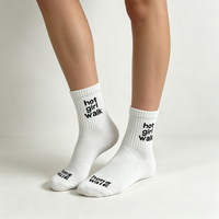 Chaussettes de sport en coton personnalisées avec logo, de haute qualité, unisexes, pour hommes et femmes, chaussettes brodées personnalisées