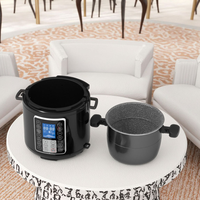 Cuisinière électrique programmable 13-en-1, capacité 5,1-6,0 L, revêtement antiadhésif en aluminium et acier inoxydable, compatible lave-vaisselle, usage domestique