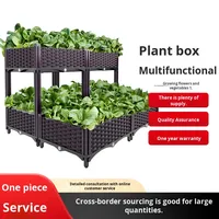 Pot de fleurs rectangulaire extra large en plastique Boîte de plantation de légumes de haute qualité pour balcon et toit de maison pour utilisation au sol
