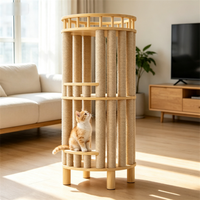 Tour d'escalade pour chat de qualité supérieure, ronde, avec plusieurs poteaux à gratter en sisal, arbre à chat pour l'activité des chats d'intérieur
