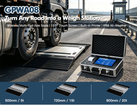 Báscula Portátil para Autos GPWA08, Instrumento de Medición de Carga de Vehículos de Alta Precisión para Inspección de Sobrecarga en Carreteras