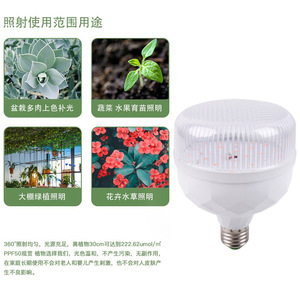 Ampoule LED pour la croissance des plantes 30W 40W Spectre complet 360 degrés pour le démarrage des semis et le jardinage intérieur - Product Image 1