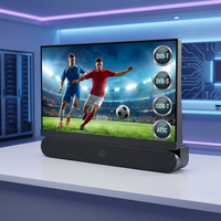 Téléviseur intelligent Android portable de 24 pouces avec batterie intégrée, 3+ heures d'autonomie, DVB-T/S2/ISDB-T/ATSC, téléviseur intelligent d'extérieur pour le camping, la cuisine et la chambre