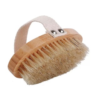 Brosse sèche végétalienne en bambou de luxe avec manche ovale en <span class=keywords><strong>sisal</strong></span> pour brosser le corps, exfolier la peau et améliorer la circulation - Product Image 2