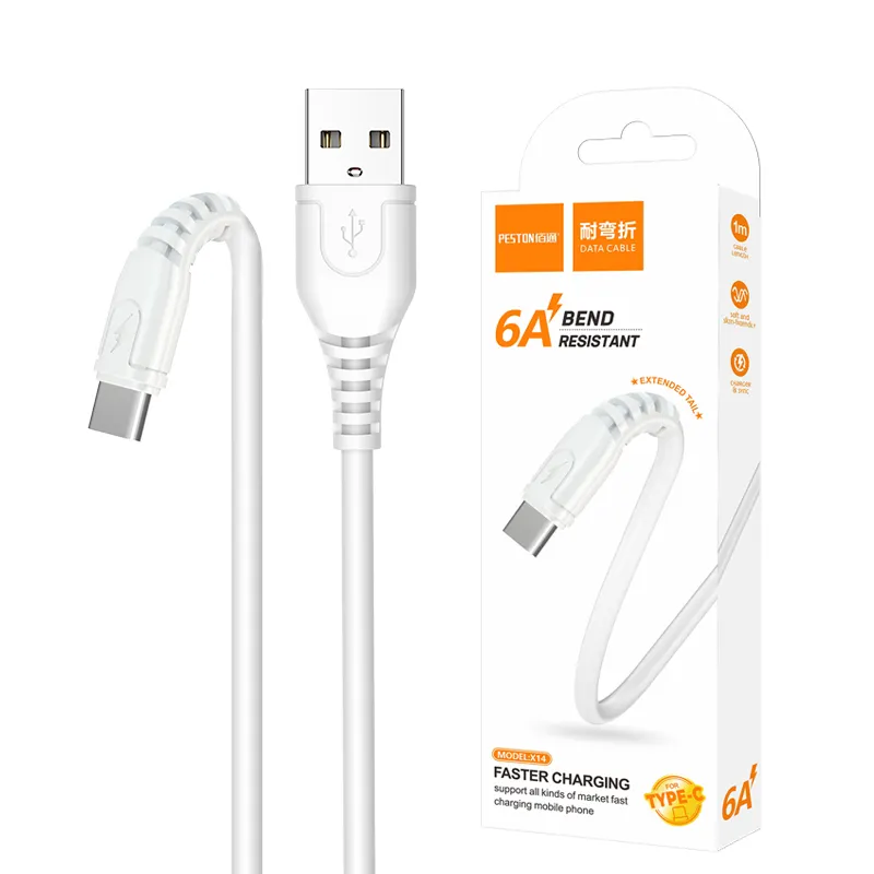 PESTON X14 original V8 cargadores USB 2,0 cable de datos teléfono TPE carga rápida USB 8pin cable de datos