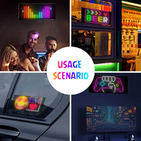 Nueva Lámpara Automotriz de Diseño Moderno con Pantalla Flexible y Proceso de Aplicación de Pegamento, Chips LED COB RGB Multicolor