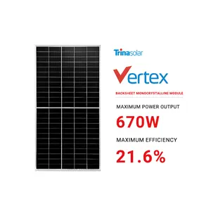 CE TUV Approved Trina Solar Vertex Mono Crystalline Solar Panel 670wp 660watts 650w Solar Panel For Europe