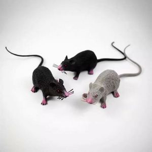 22CM Plastic Mouse Gray Black White Model Prank Toy Cat Teasing <b>Pet</b> Supplies - Product Image 2