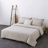 Parure de lit en velours brodé, housse de couette rayée, couvre-lit blanc pour hôtel, drap de lit, draps d'hôtel blancs