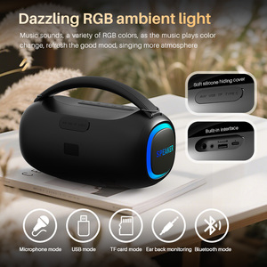 Loa Karaoke Di Động Có Đèn <span class=keywords><strong>Led</strong></span> Tiệc Tùng, Loa <span class=keywords><strong>Bluetooth</strong></span> Không Dây, Micro Không Dây Cho Buổi Hòa Nhạc Ngoài Trời, Điều Khiển Bằng Âm Thanh - Product Image 4