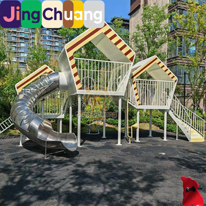 Toboggan extérieur pour enfants, équipement de parc d'attractions, maisonnette dans les arbres, toboggan non standard non motorisé en acier inoxydable - Product Image 2