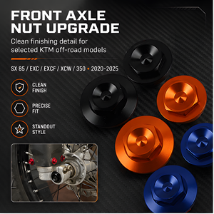 Bloc d'axe de réglage de chaîne, écrou d'axe de roue, vis avant compatibles avec <span class=keywords><strong>KTM</strong></span> EXC XCW, Husqvarna TE FE, Gasgas EC - Accessoires - Product Image 1