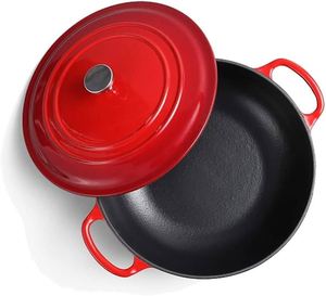 Súp truyền thống nấu ăn nồi tròn bao phủ Hà Lan lò tráng men gang nông soong món ăn Pan với nắp - Product Image 5