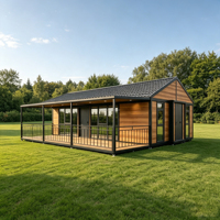 Casa Modular Expandible, Casa Cápsula Prefabricada, Diseño Plegable de Lujo, Edificio de Verano con Terraza en el Techo, Cafetería, Tienda