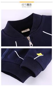 Veste à rayures à manches longues avec fermeture éclair, ensemble de vêtements de sport pour garçons, printemps - Product Image 5