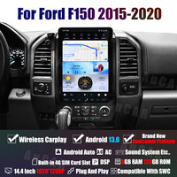 AuCar 14.4 "Dernier écran Android 13 Tesla Auto Radio Lecteur DVD GPS Carplay pour Ford F150 2015-2021 Unité Principale Stéréo Voiture