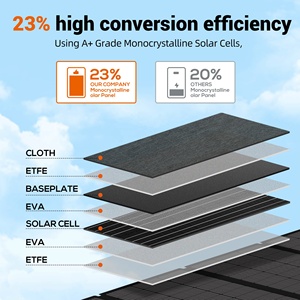 400w <b>Solar</b> Folding <b>Solar</b> System Portable <b>Foldable</b> Monocrystalline <b>Solar</b> Kit Mono <b>Solar</b> for Camping 400W Laminated Folding <b>Solar</b> - Product Image 5