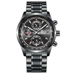 Reloj de Cuarzo Multifuncional para Hombre OEM ODM, Popular Estilo Binbond de Cuero y Acero, Resistente al Agua, con Esfera de Cristal y Pantalla de Agujas - Product Image 6