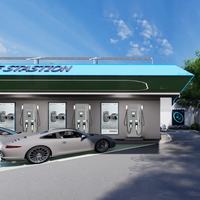 Chargeur de batterie haute puissance 240 kW 300 V CC, station de recharge de véhicules pour les communautés résidentielles