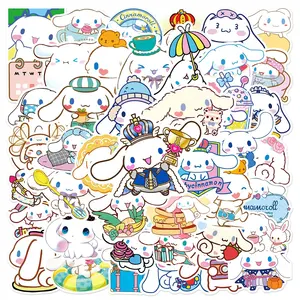 50Pcs Cute White Dog Cinnamoroll Sticker For Child Kids Scrapbooking Home Window Sanrio Decorative Stickers Pack