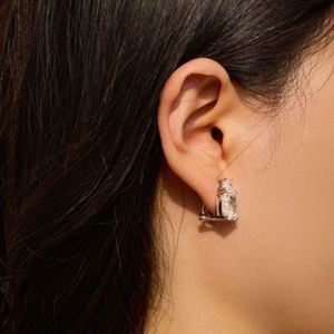 ต่างหูหนีบแบบติดหู Dylam High Top Jewelry เงินแท้ 925 ประดับเพชรซีกอนเซียเกรด 8A แบบฝังเต็ม สำหรับผู้หญิง - Product Image 3