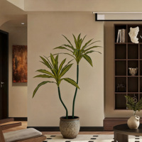 Plantes artificielles en plastique réaliste ignifuges modernes en gros, Dracaena en pot, pour la décoration intérieure de la maison, du bureau et du salon