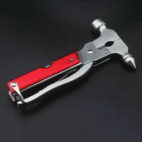 Marteau de toiture H&Y de qualité industrielle avec poignée en aluminium, outil multifonction pour le camping en extérieur, brise-vitre d'urgence pour voiture OEM, caoutchouc
