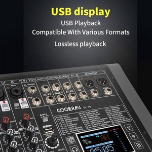 มิกเซอร์เสียงดีเจ SL10 <span class=keywords><strong>Pro</strong></span> 10 แชนแนล 99 DSP USB บลูทูธ สำหรับบันทึกเสียงบนคอมพิวเตอร์  พร้อมแผงควบคุมเสียงแบบตั้งโต๊ะ - Product Image 2