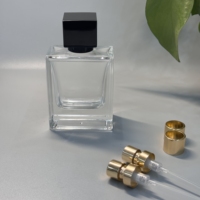 Capsules de parfum en zamac de luxe de forme irrégulière, capsules de parfum carrées en pierre personnalisées, compatibles avec les flacons de parfum en verre de 50 à 100 ml FEA15