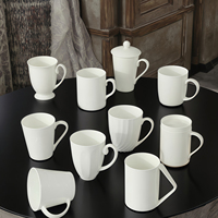 Tasses à café et thé en porcelaine anglaise personnalisables, tasse à lait en céramique blanche de haute qualité
