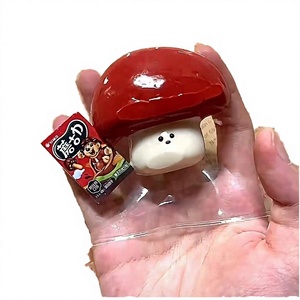 NEW XINYUE NGT-032 Viral Taba Silicone Sticky Cutie <b>Little</b> <b>Red</b> Mushroom Squishy Toy-Super Sticky Stress Relief Gift for Kids - Product Image 4