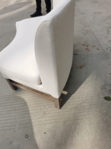 Outdoor Use <strong>Oval</strong> Shape Wooden Frame with Fabric Upholstery Booth <strong>Sofa</strong> - Product Image 4