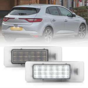 Lampe LED pour plaque d'immatriculation Megane 4 Scenic IV Twingo Kangoo Koleos MK2 Clio IV V Logan Sandero <span class=keywords><strong>Dacia</strong></span> <span class=keywords><strong>Duster</strong></span> - Product Image 1