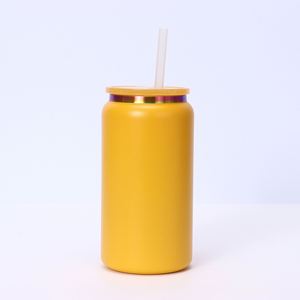 Tasse isotherme à double paroi en acier inoxydable de haute qualité, 16 oz (500 ml), revêtement poudré, isolation sous vide, sublimation, pour la bière - Product Image 3