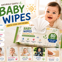Tisu Basah Bayi Label Pribadi OEM 99% Air Hipoalergenik Bebas Alkohol untuk Kulit Sensitif Pabrik