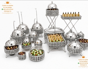 Recipiente para calentar comida de acero inoxidable de primera calidad con tapa enrollable para servicio de buffet en restaurantes - Product Image 4