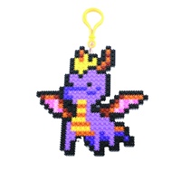 Bajo MOQ hecho a mano chico educativo llavero juguete DIY bloques de construcción dragón rompecabezas