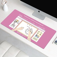 Tapis de souris de jeu de dessin animé d'usine, grand format 800x300x3mm, bord verrouillé, épaissi, en caoutchouc antidérapant, en stock