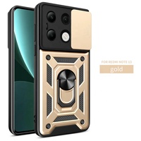 Pour Redmi Note 13 5G étui robuste de qualité militaire lentille de protection protège anneau en métal béquille support de montage de voiture téléphone couvertures arrière